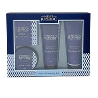 MEN'S REPUBLIC GROOMING KIT - 4PC SHAVE AND CLEANSE